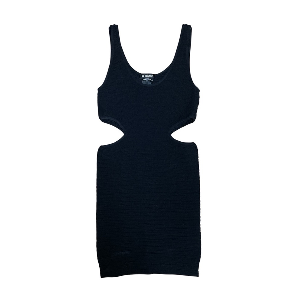 BeBe Black Cutout Tank Bodycon Dress